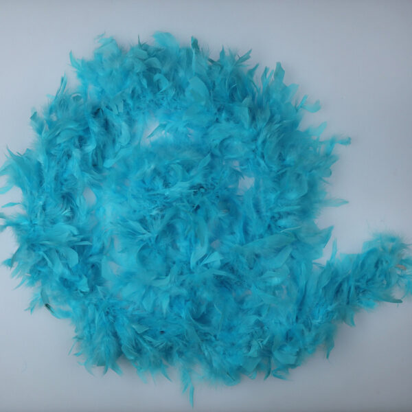 boa di piume lungo 2 metri turchese