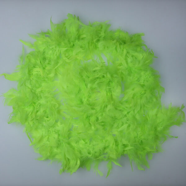 boa di piume lungo 2 metri verde fluo