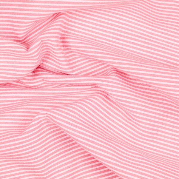 Pannolenci Stampato Fantasia Rigato Bianco Fogli - 50x90cm - Rosa Baby