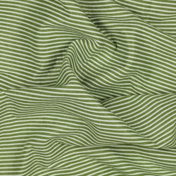 Pannolenci Stampato Fantasia Rigato Bianco Fogli - 50x90cm - Verde Muschio