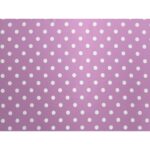 Tessuto Raso Stampato Fantasia - Pois Grande Bianco fondo Lilla