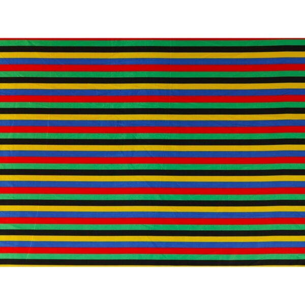 Tessuto Raso Stampato Fantasia - Rigato Multicolor