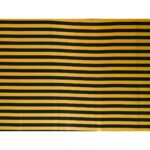 Tessuto Raso Stampato Fantasia - Rigato Nero fondo Giallo