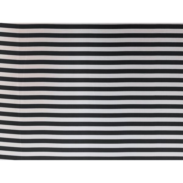 Tessuto Raso Stampato Fantasia - Rigato Nero fondo Bianco