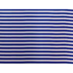 Tessuto Raso Stampato Fantasia - Rigato Royal fondo Bianco