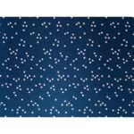 Tessuto Raso Stampato Fantasia - Stelline Bianche fondo Blu