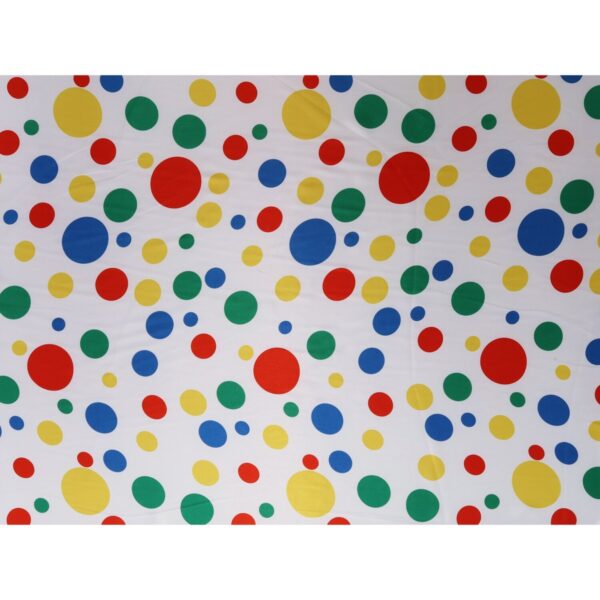 Tessuto Raso Stampato Fantasia - Pagliaccio Bianco