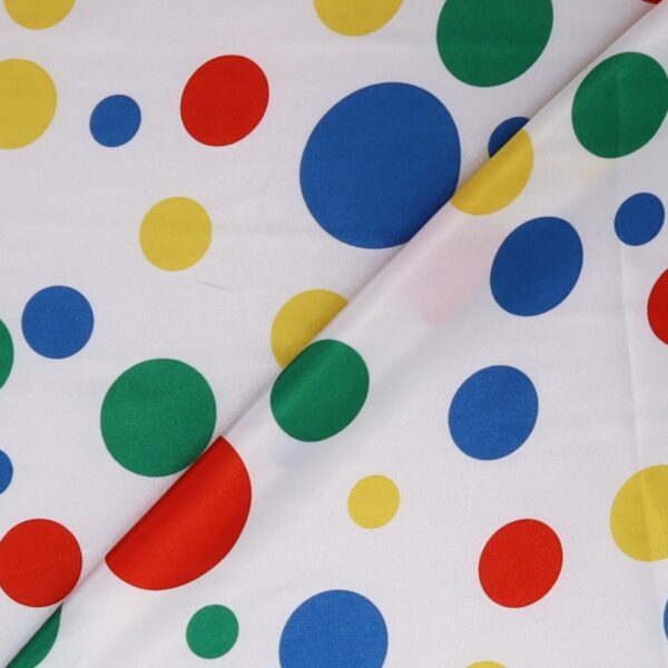 Tessuto Raso Stampato Fantasia - Pagliaccio Bianco