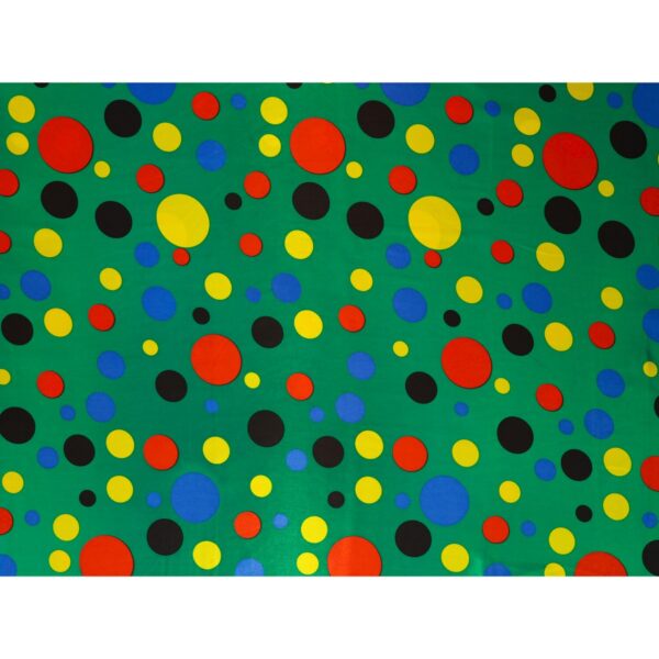 Tessuto Raso Stampato Fantasia - Pagliaccio Verde