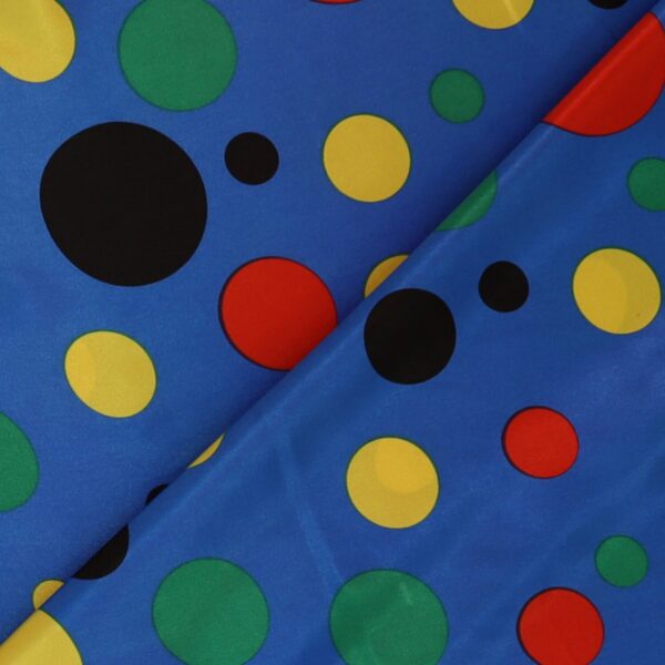 Tessuto Raso Stampato Fantasia - Pagliaccio Royal