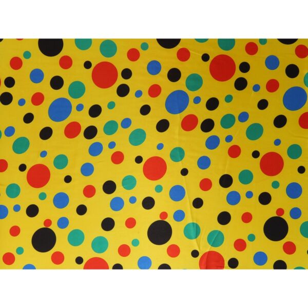 Tessuto Raso Stampato Fantasia - Pagliaccio Giallo