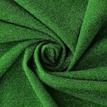 Tessuto Hollywood Maglina con Lurex Jersey MonoElastica - Fondo Verde - Lurex Verde