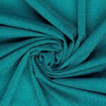 Tessuto Hollywood Maglina con Lurex Jersey MonoElastica - Fondo Turchese - Lurex Turchese