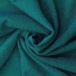 Tessuto Hollywood Maglina con Lurex Jersey MonoElastica - Fondo Tiffany - Lurex Smeraldo