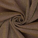 Tessuto Hollywood Maglina con Lurex Jersey MonoElastica - Fondo Glicine - Lurex Oro