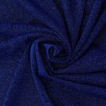 Tessuto Hollywood Maglina con Lurex Jersey MonoElastica - Fondo Nero - Lurex Royal