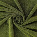 Tessuto Hollywood Maglina con Lurex Jersey MonoElastica - Fondo Nero - Lurex Verde