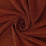 Tessuto Hollywood Maglina con Lurex Jersey MonoElastica - Fondo Nero - Lurex Arancio