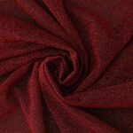 Tessuto Hollywood Maglina con Lurex Jersey MonoElastica - Fondo Nero - Lurex Rosso