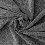 Tessuto Hollywood Maglina con Lurex Jersey MonoElastica - Fondo Nero - Lurex Argento