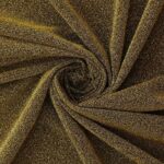 Tessuto Hollywood Maglina con Lurex Jersey MonoElastica - Fondo Nero - Lurex Oro