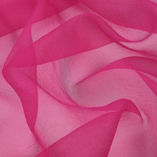Organza Creponne - Fucsia Scuro - Mezzo Metro