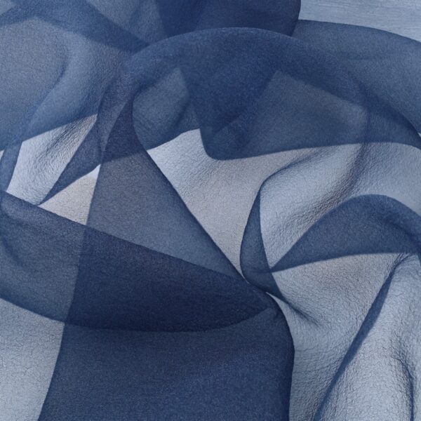 Organza Creponne - Blu Navy - Mezzo Metro