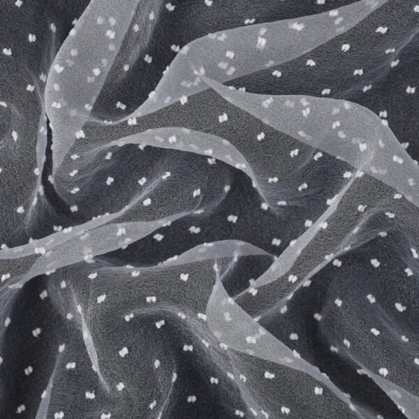 Organza Plumetis - Bianco Seta - Mezzo Metro