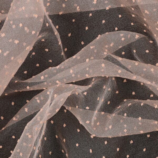 Organza Plumetis - Pesca - Mezzo Metro