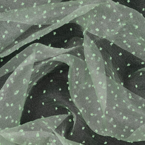 Organza Plumetis - Menta - Mezzo Metro