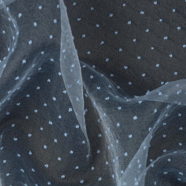 Organza Plumetis - Celeste - Mezzo Metro