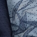 Organza Plumetis - Blu Notte - Mezzo Metro