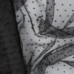 Organza Plumetis - Nero - Mezzo Metro