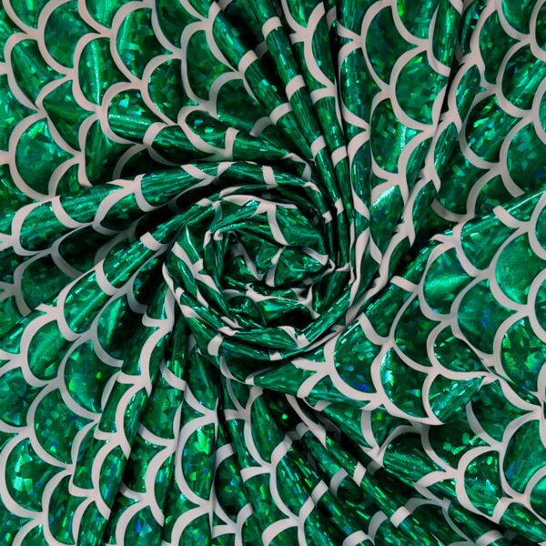 Lycra Fantasia Squamata Grande Verde