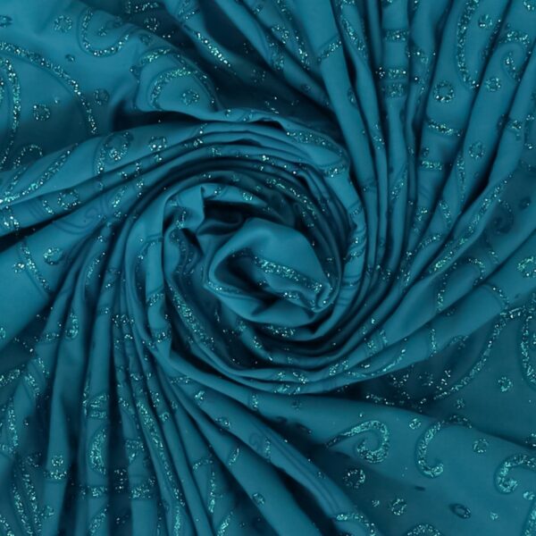 Lycra Fantasia Scarabeo Glitter Turchese
