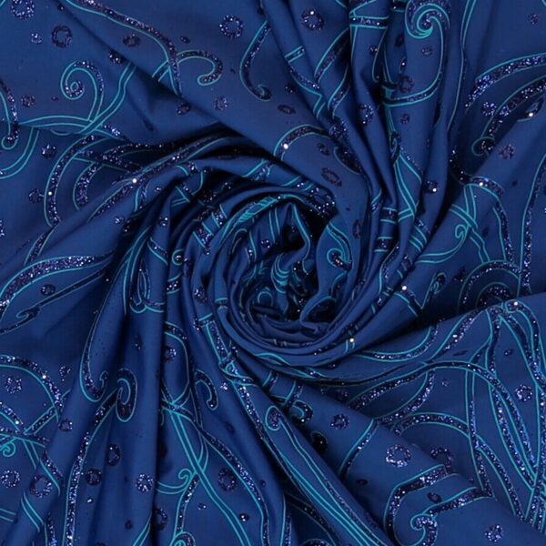 Lycra Fantasia Scarabeo Glitter Royal