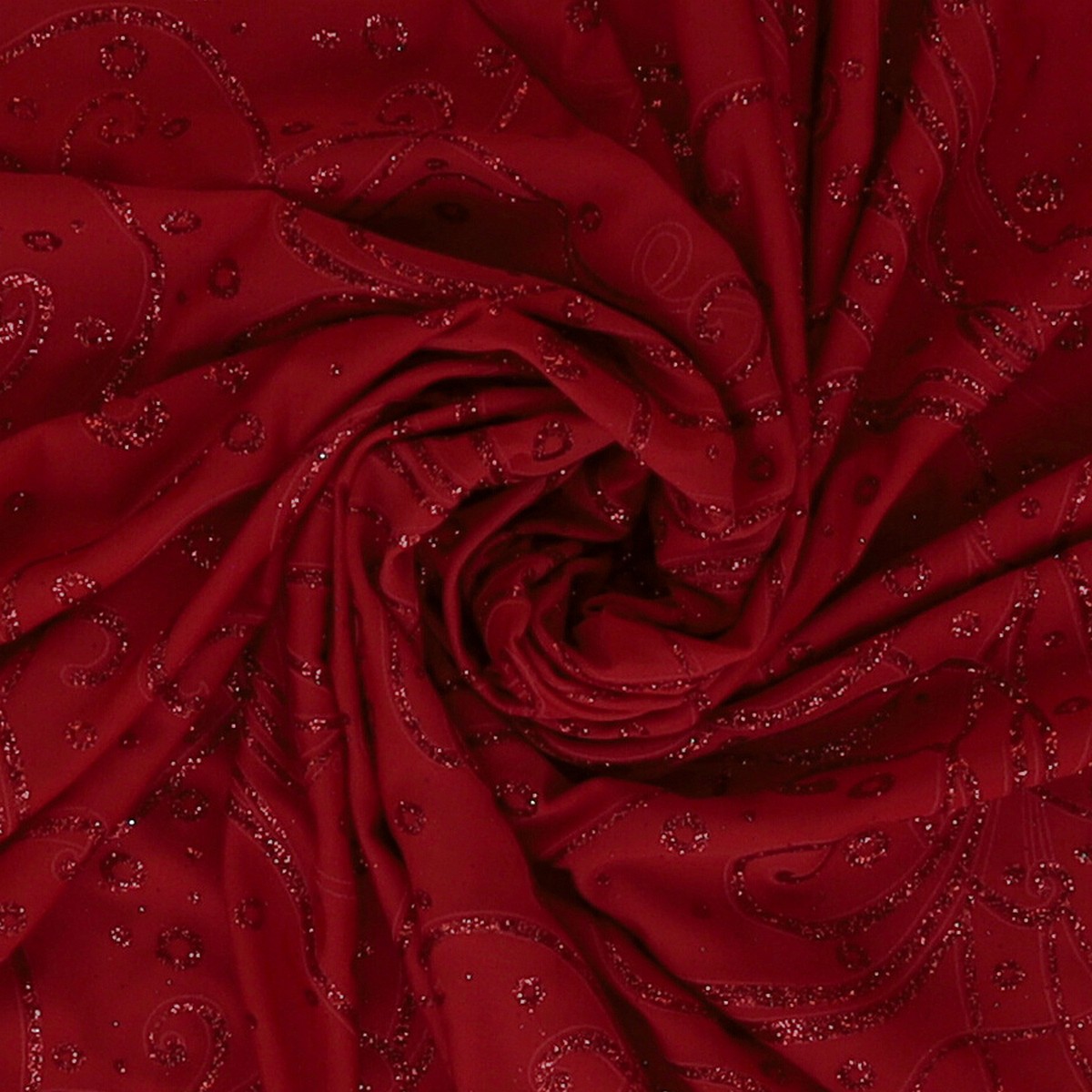 Lycra Fantasia Scarabeo Glitter Rosso