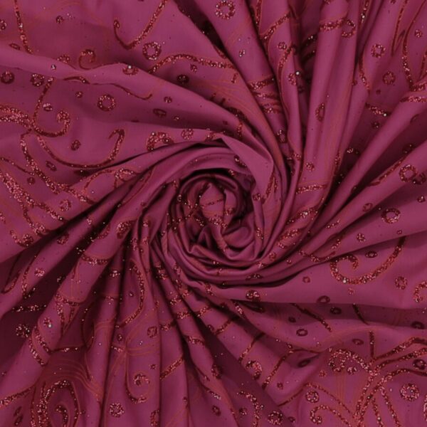 Lycra Fantasia Scarabeo Glitter Fucsia Scuro