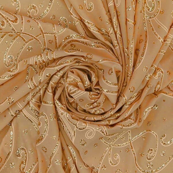 Lycra Fantasia Scarabeo Glitter Nudo