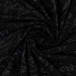 Lycra Fantasia Scarabeo Glitter Nero Nero