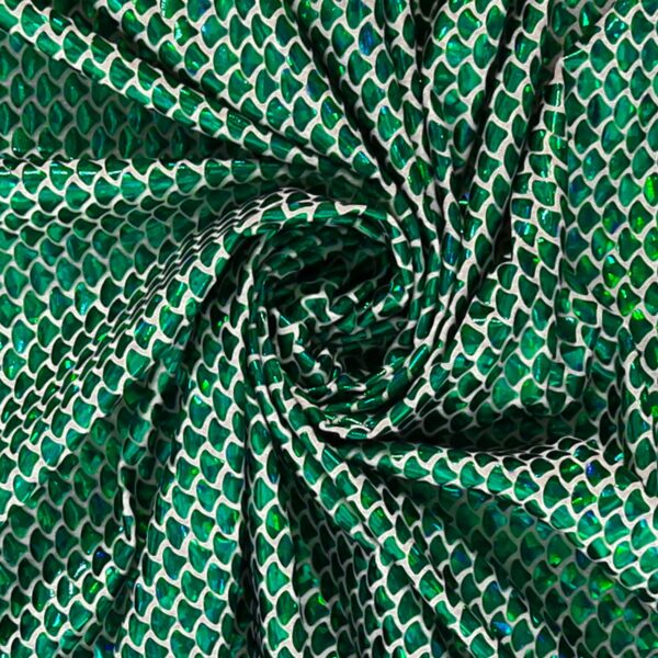 Lycra Fantasia Squamata Piccola Verde