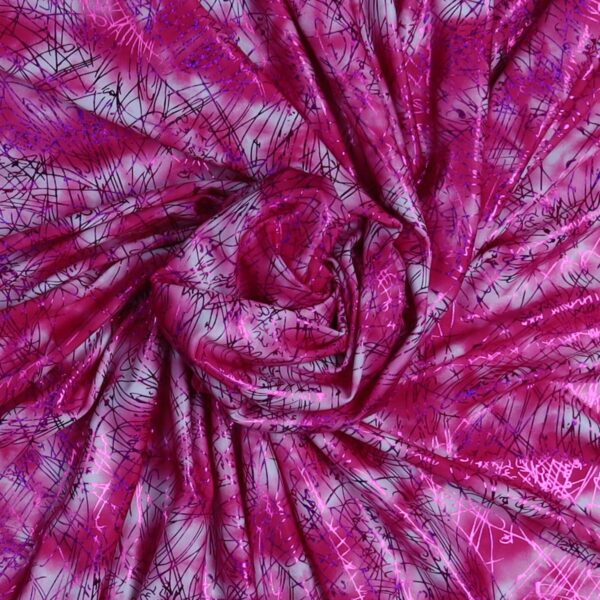 Lycra Fantasia Graffio Laminato Fucsia