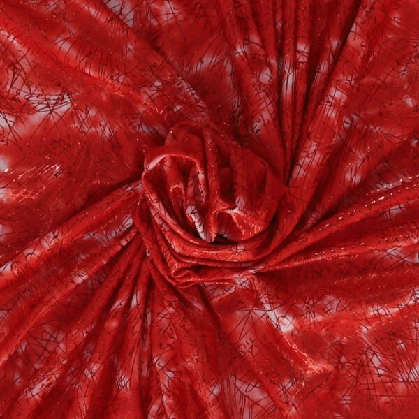 Lycra Fantasia Graffio Laminato Rosso