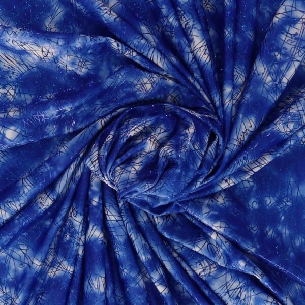 Lycra Fantasia Graffio Laminato Royal