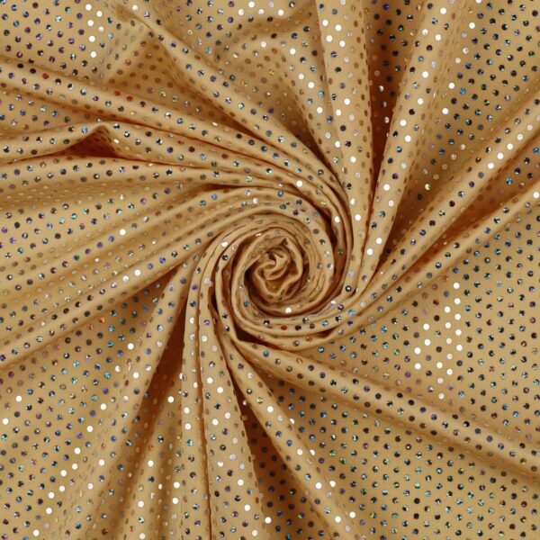 Lycra Fantasia Lux Carne Paillettes Argento