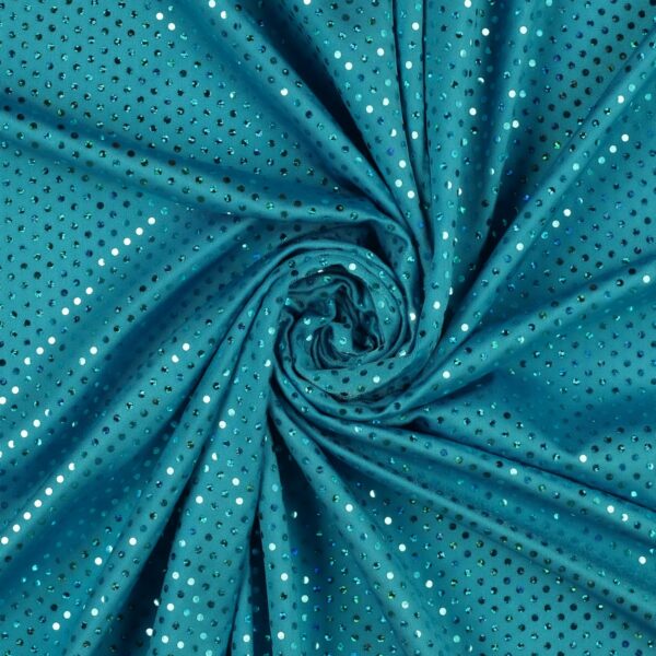 Lycra Fantasia Lux Turchese Paillettes Turchese