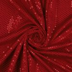 Lycra Fantasia Lux Rosso Paillettes Rosso