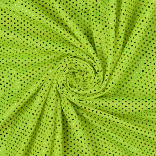 Lycra Fantasia Lux Giallo Fluo Paillettes Multicolor