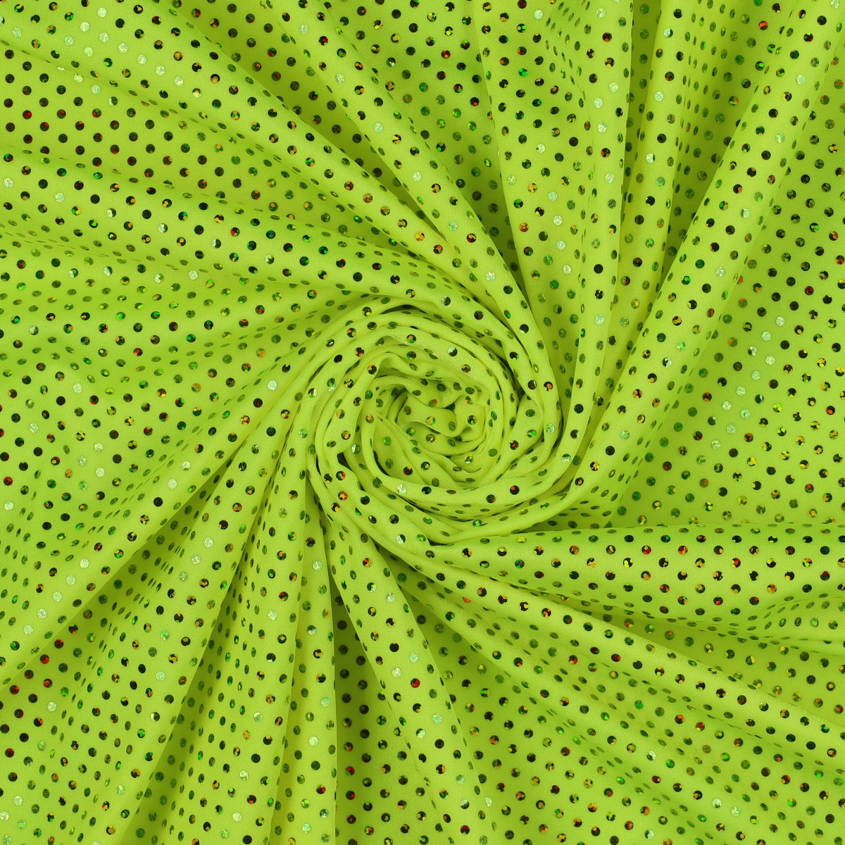Lycra Fantasia Lux Giallo Fluo Paillettes Multicolor