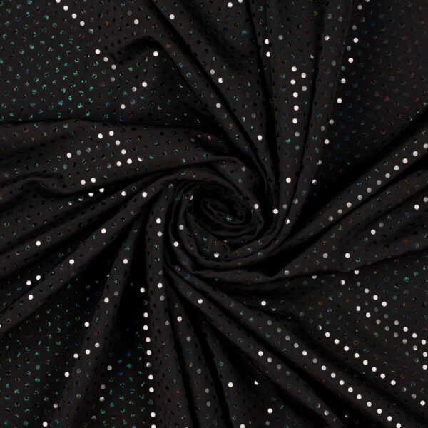 Lycra Fantasia Lux Nero Paillettes Nera